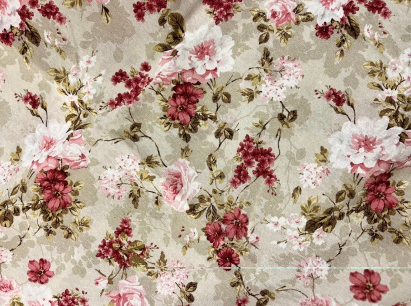 Tela Pajarera — floral con pájaros