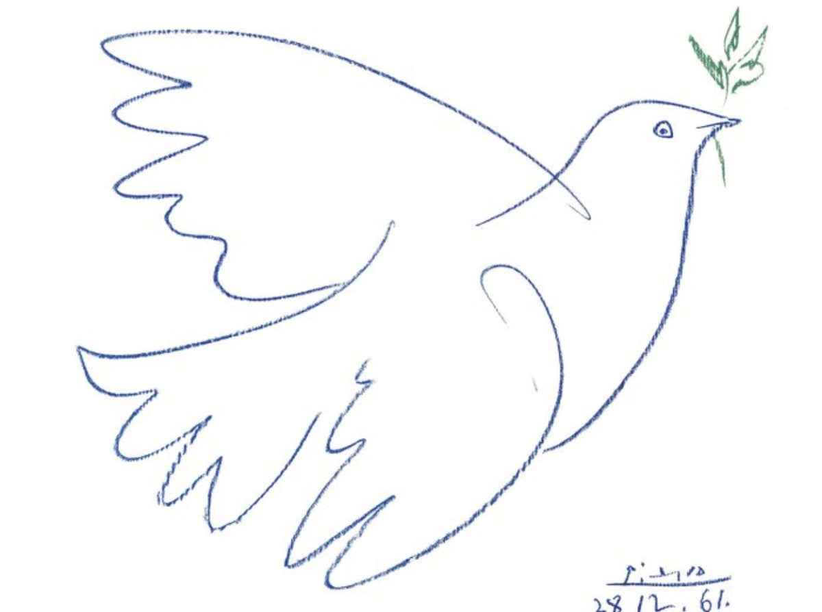 Litografía Pablo Picasso «Colombe Bleue» (La paloma azul) · firmada en plancha · 50×65,5 cm