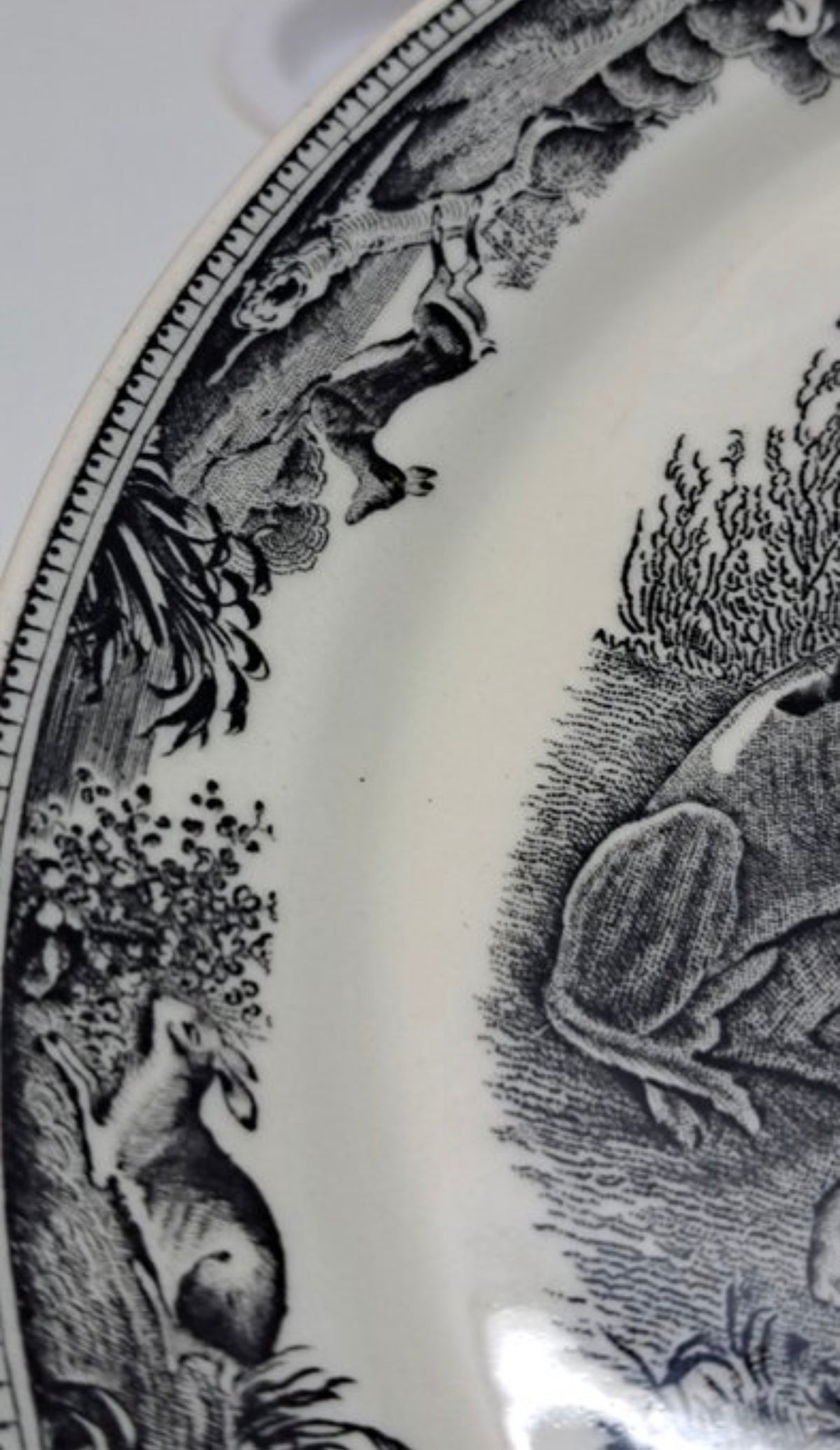 Villeroy & Boch «Artemis» · 6 platos de desayuno · porcelana escenas de caza · vintage años 50