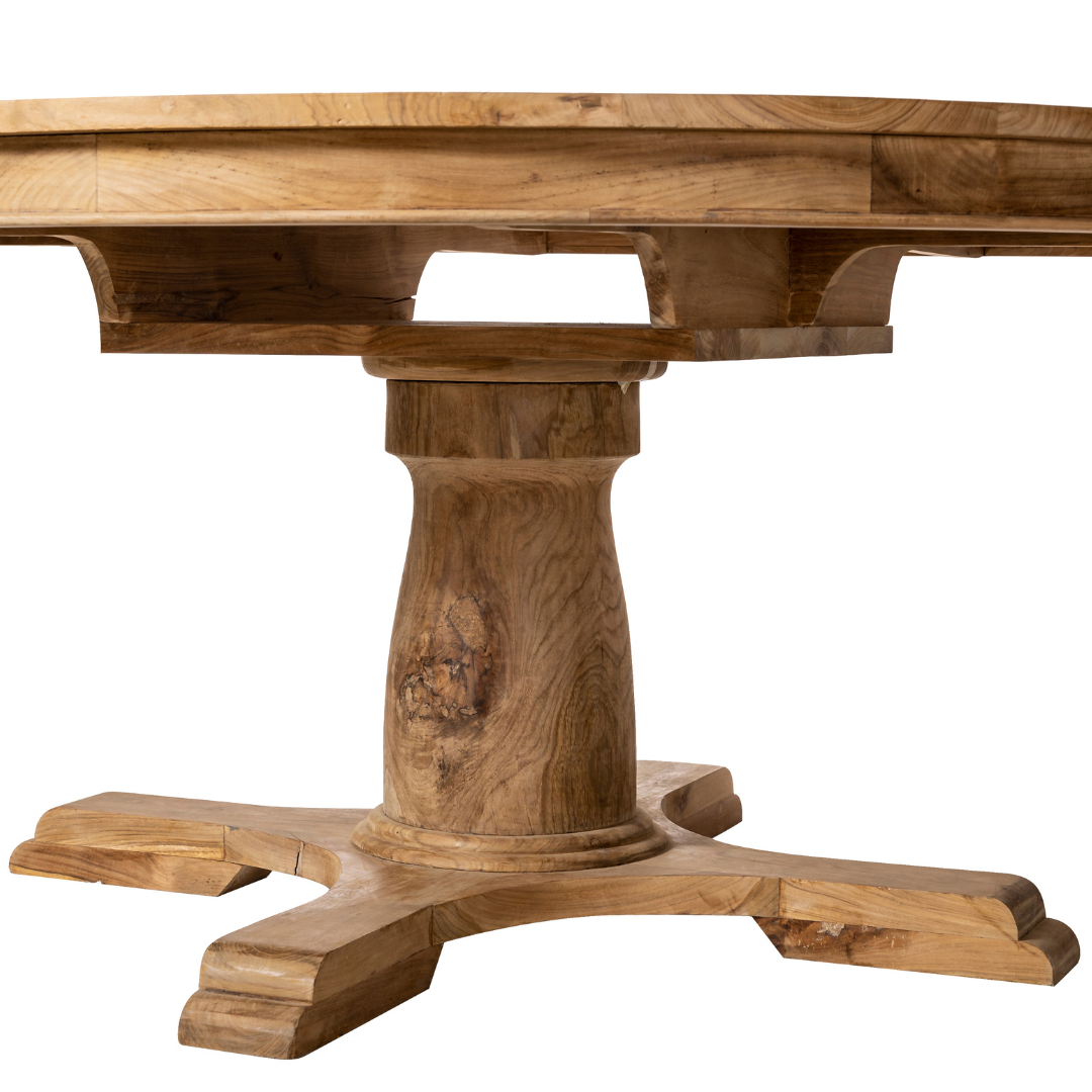 Mesa Roberta – Mesa de comedor redonda de madera maciza