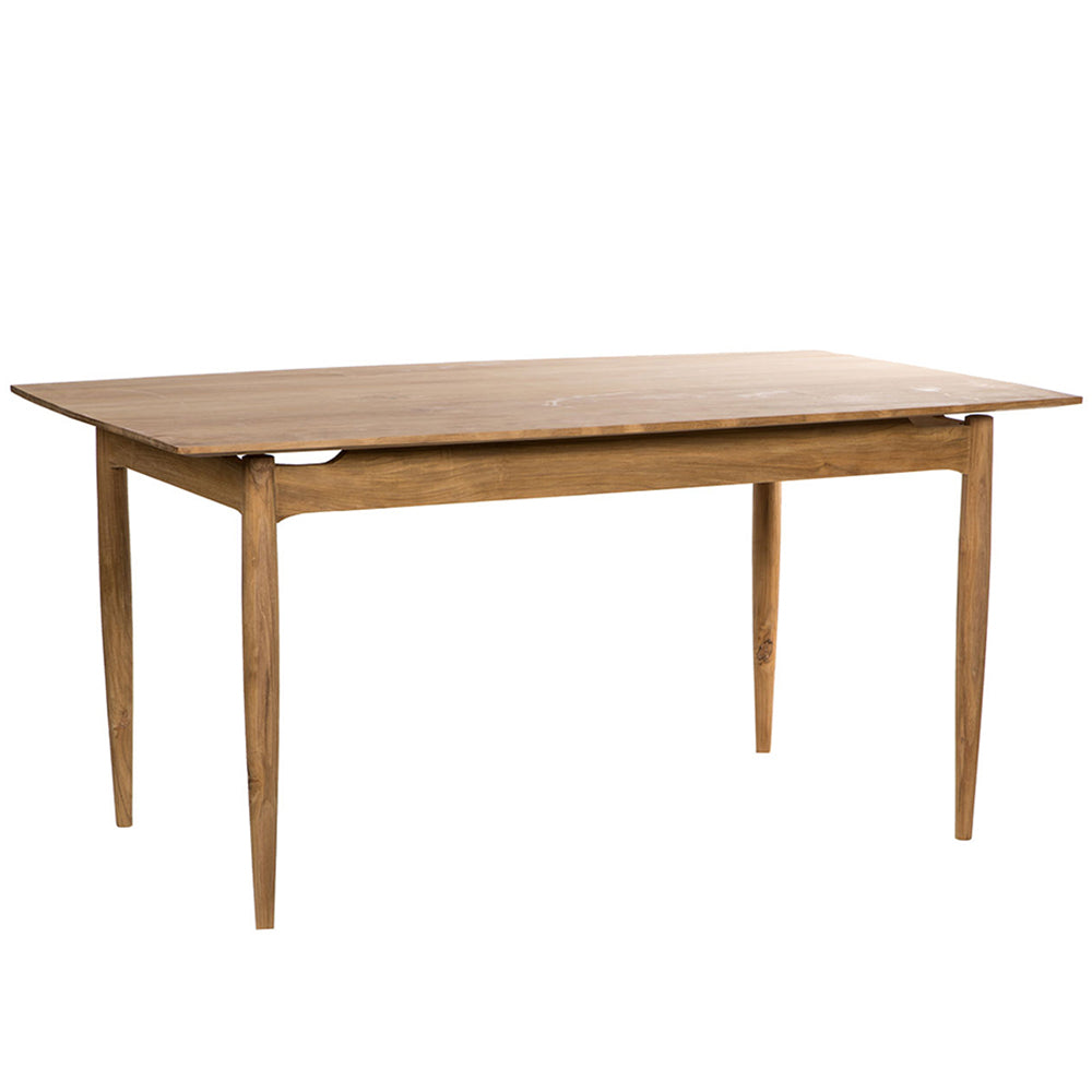 Mesa de comedor rectangular de madera maciza Clara