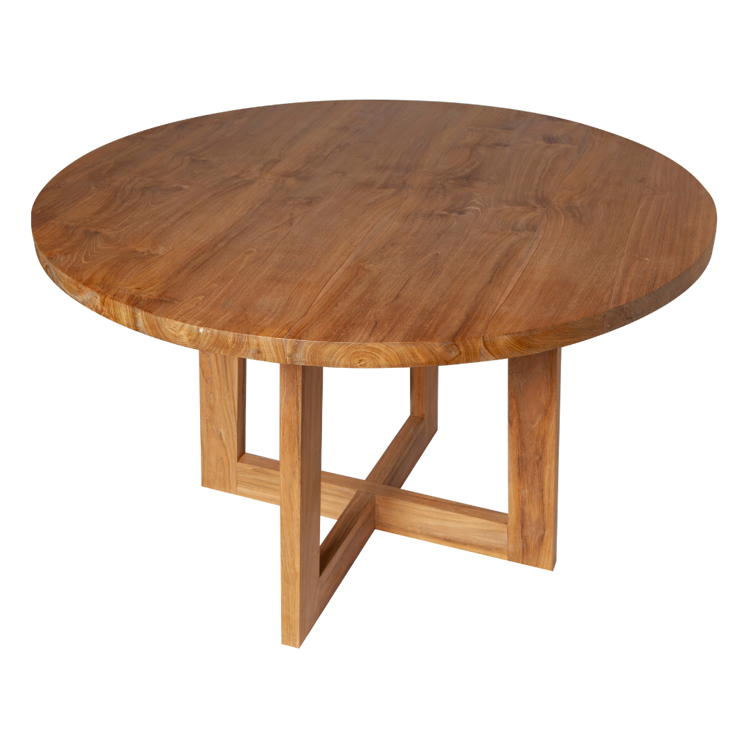 Mesa Arce – Mesa de comedor redonda de madera maciza