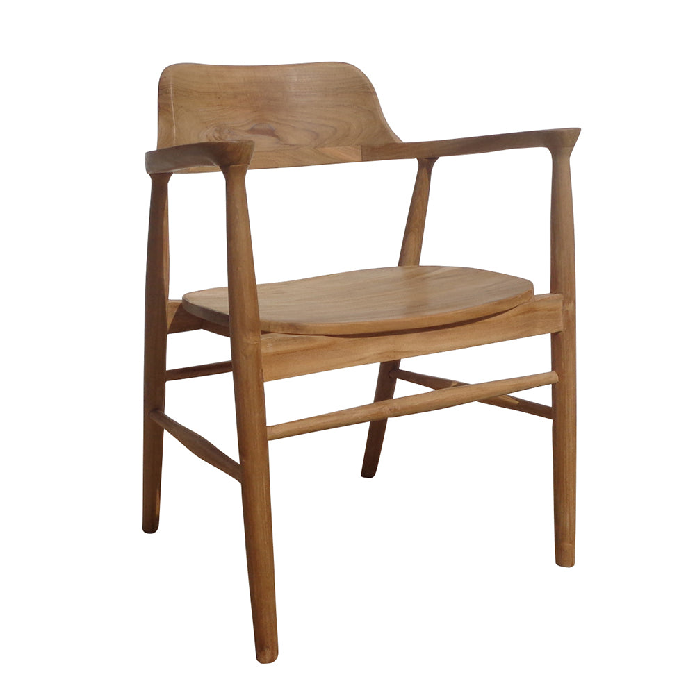 Silla Nara – Silla de comedor de madera maciza con brazos