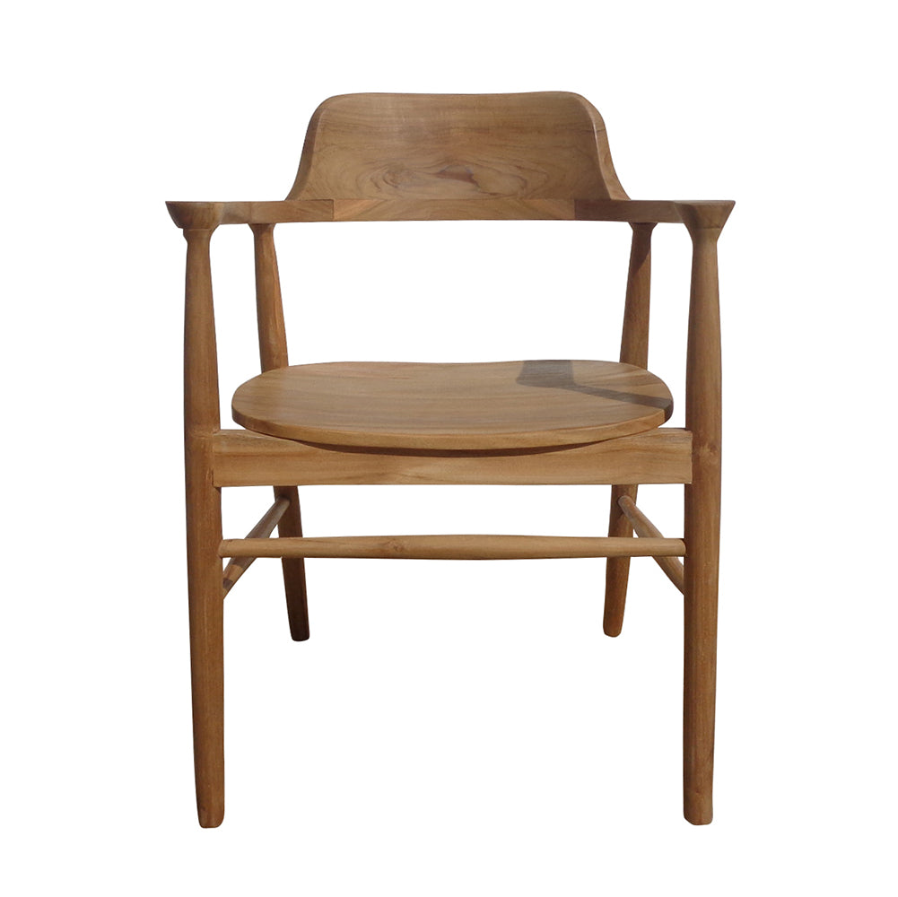 Silla Nara – Silla de comedor de madera maciza con brazos