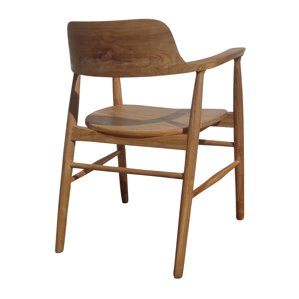 Silla Nara – Silla de comedor de madera maciza con brazos