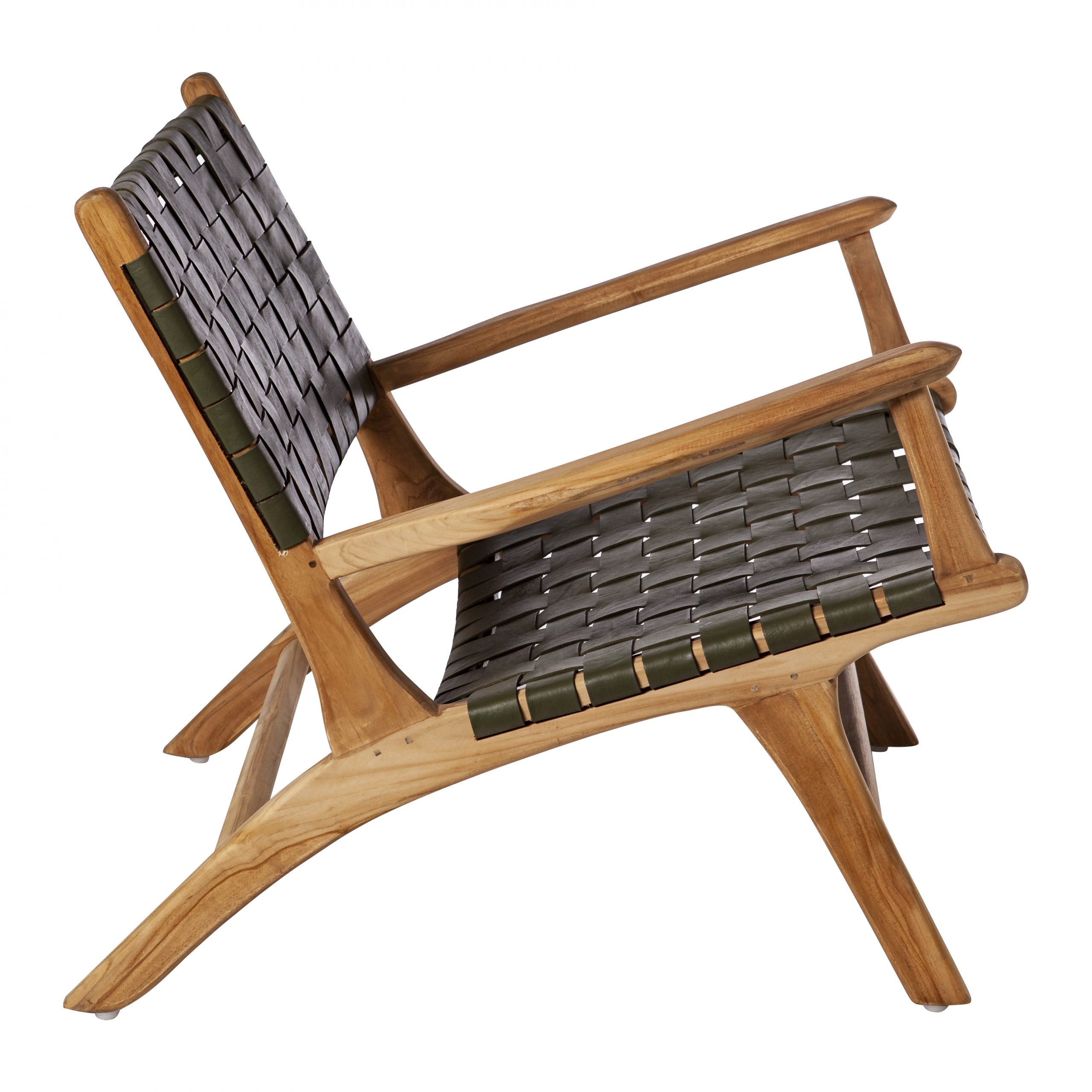 Sillón Atlas – Sillón de madera con cinchas trenzadas