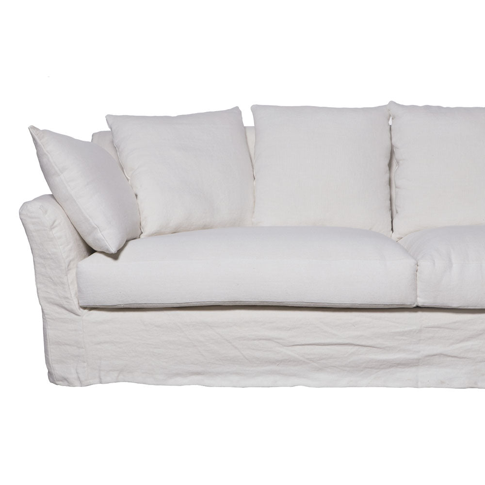 Sofá Alba – Sofá de tres plazas con funda textil