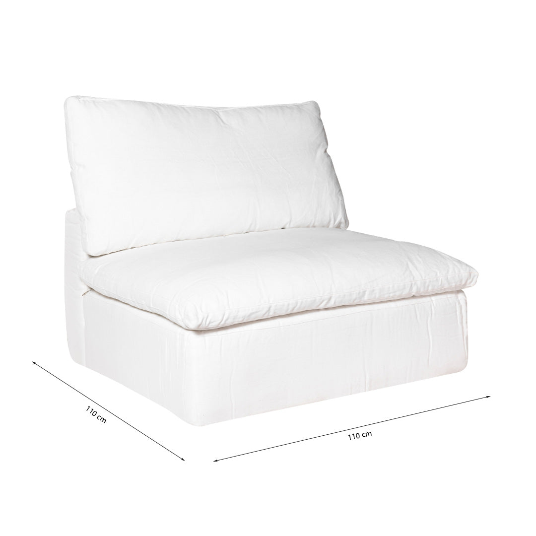 Sofá Lino – Sofá modular de tres plazas con tapizado textil