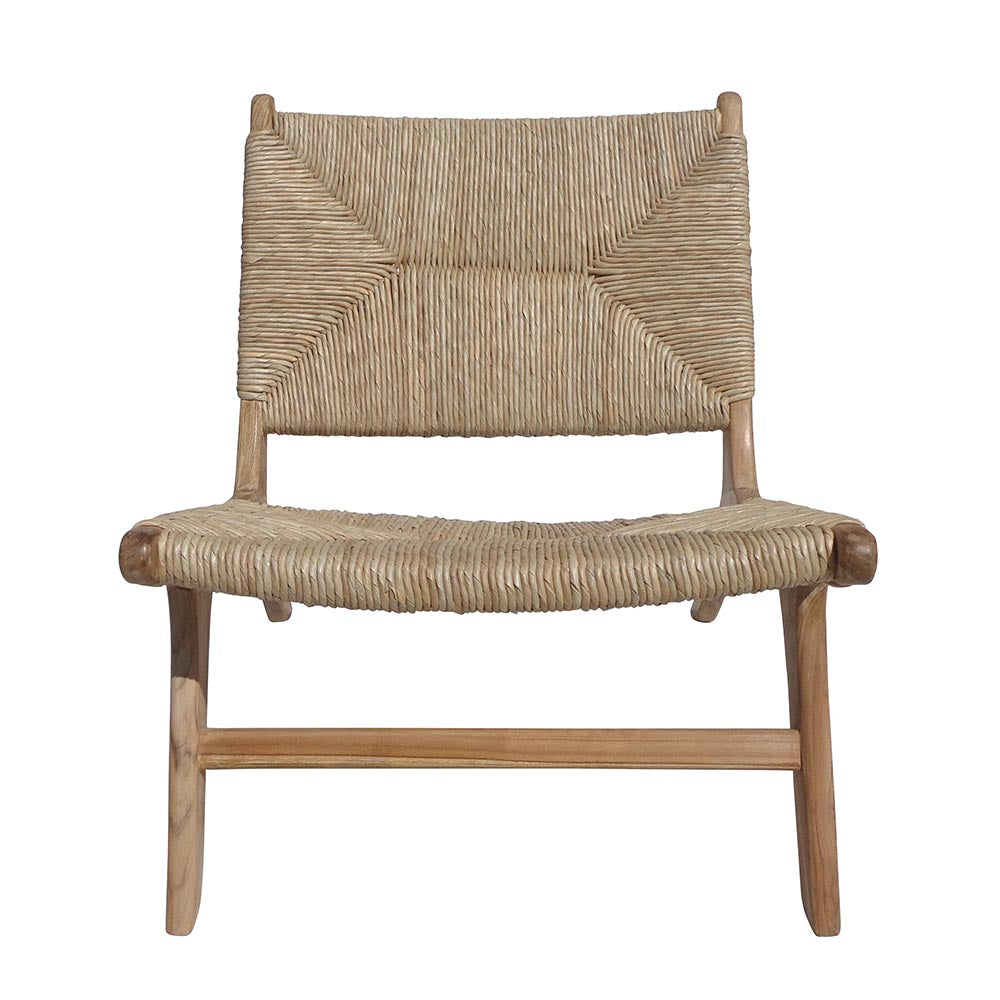 Sillón Enea – Sillón de madera con fibra natural trenzada