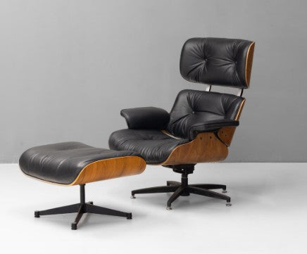 Butaca Lounge & Otomana — estilo Eames