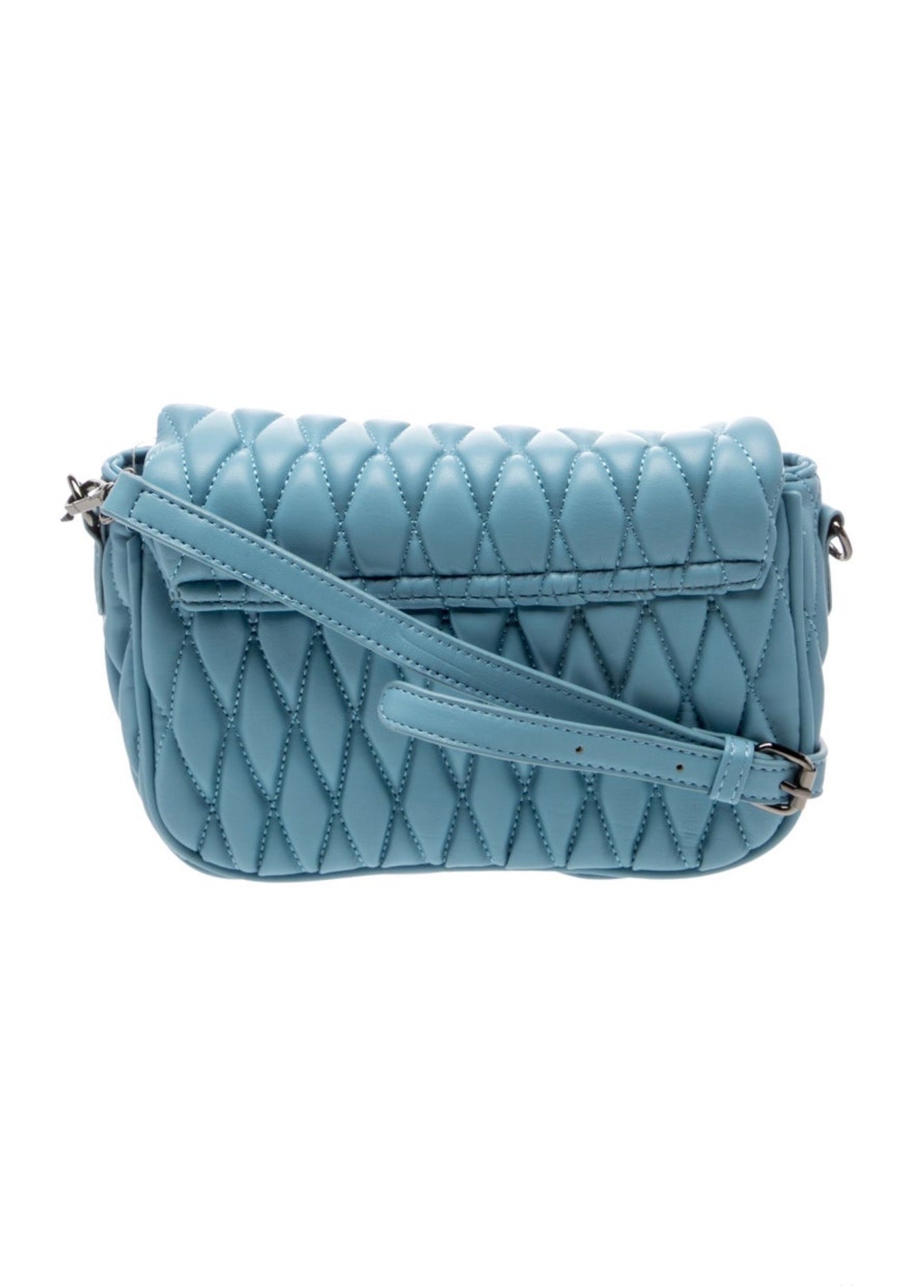 Bolso BADGLEY MISCHKA vintage · piel azul acolchada (bandolera)