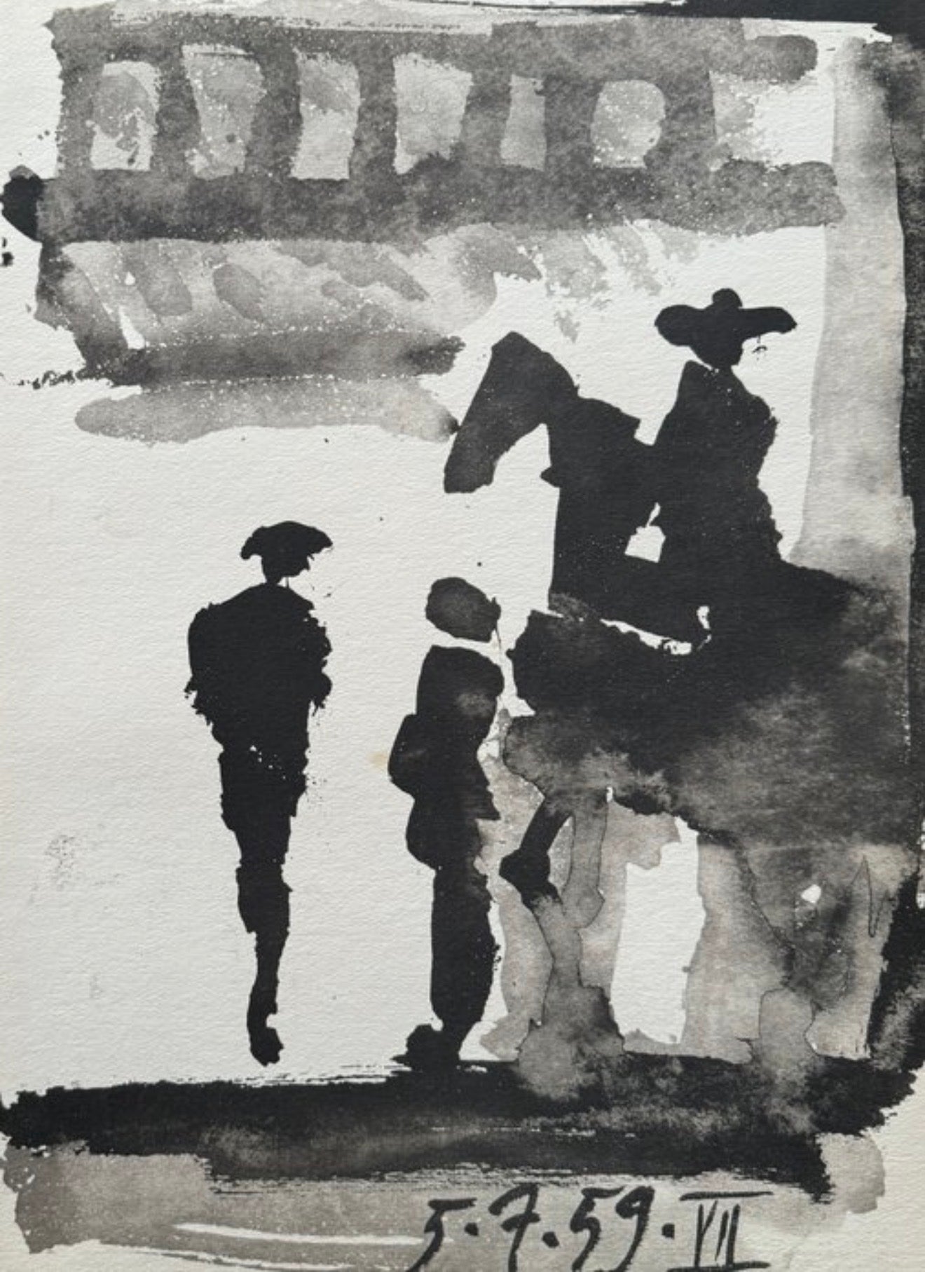 Pablo Picasso · Litografía «Toros y toreros» · 1ª edición 1961 (Cercle d'Art)