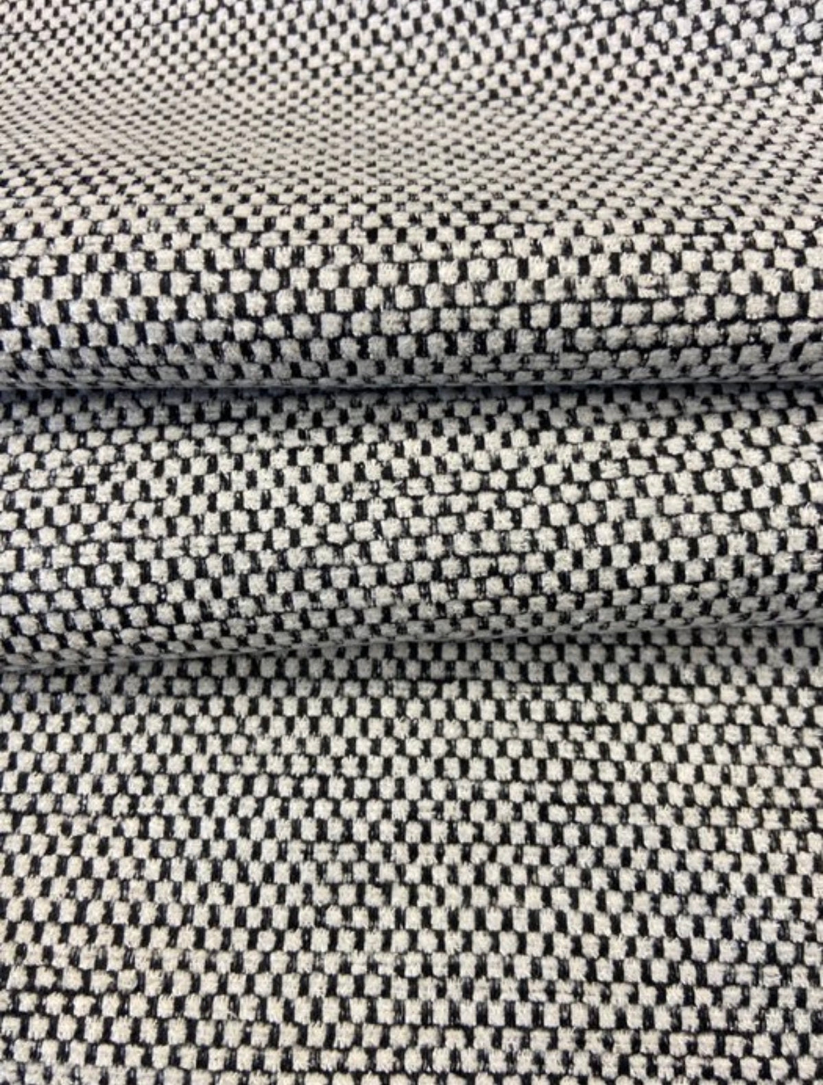 Tela lujosa entrelazada negro y blanco · made in Italy · 5 × 1,40 m