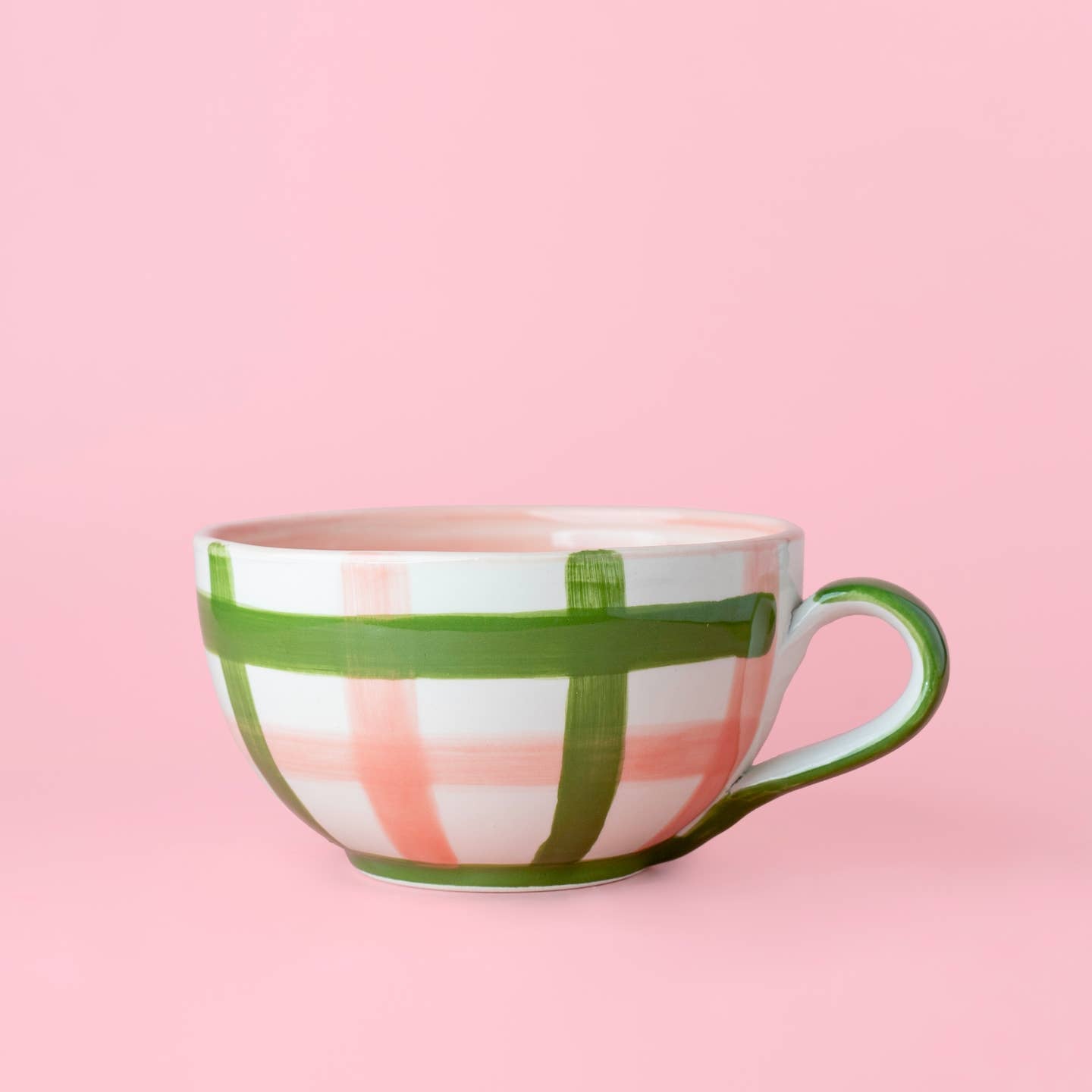 Taza de cerámica artesanal pintada a mano Clara