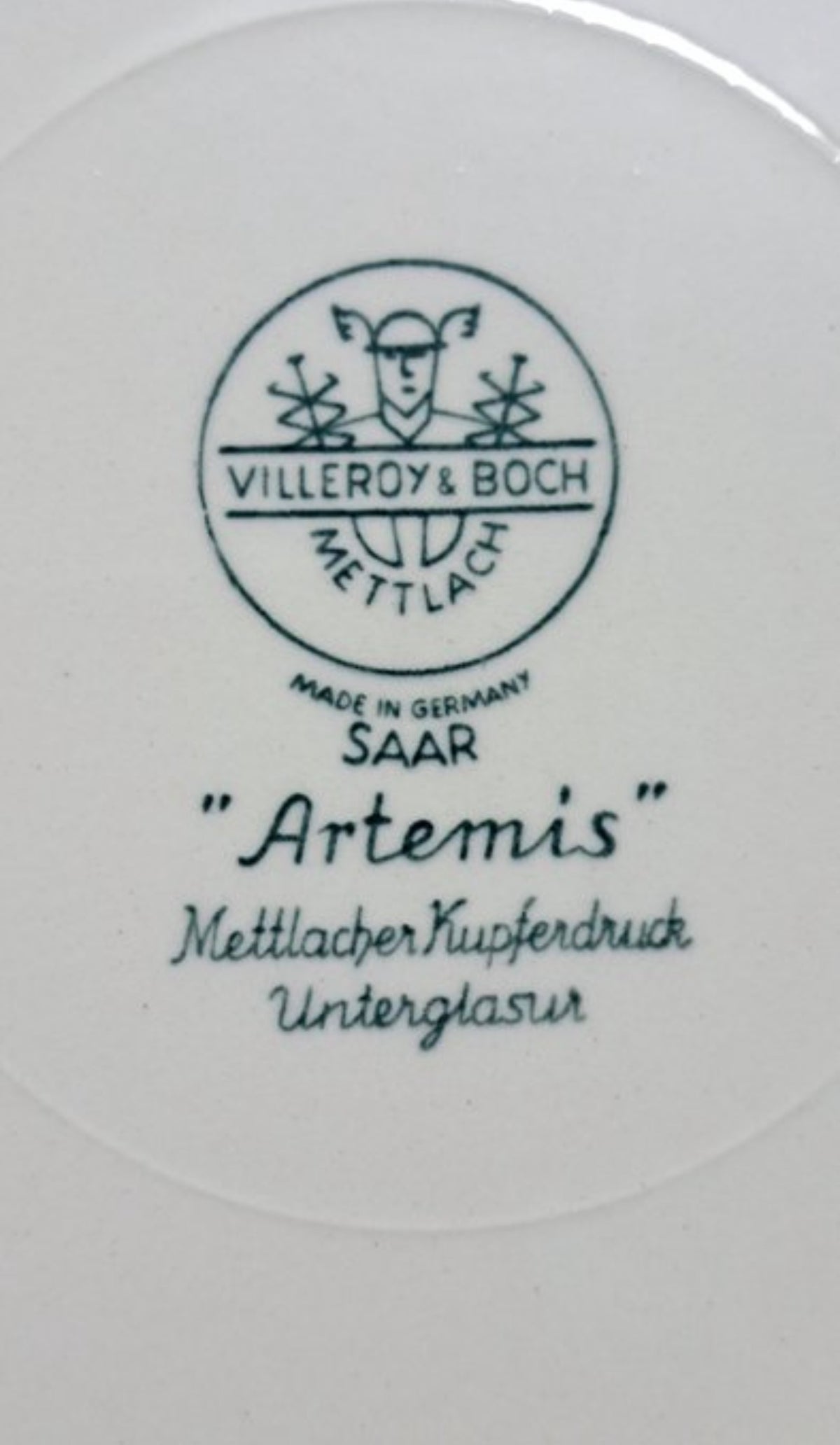 Villeroy & Boch «Artemis» · 6 platos de desayuno · porcelana escenas de caza · vintage años 50