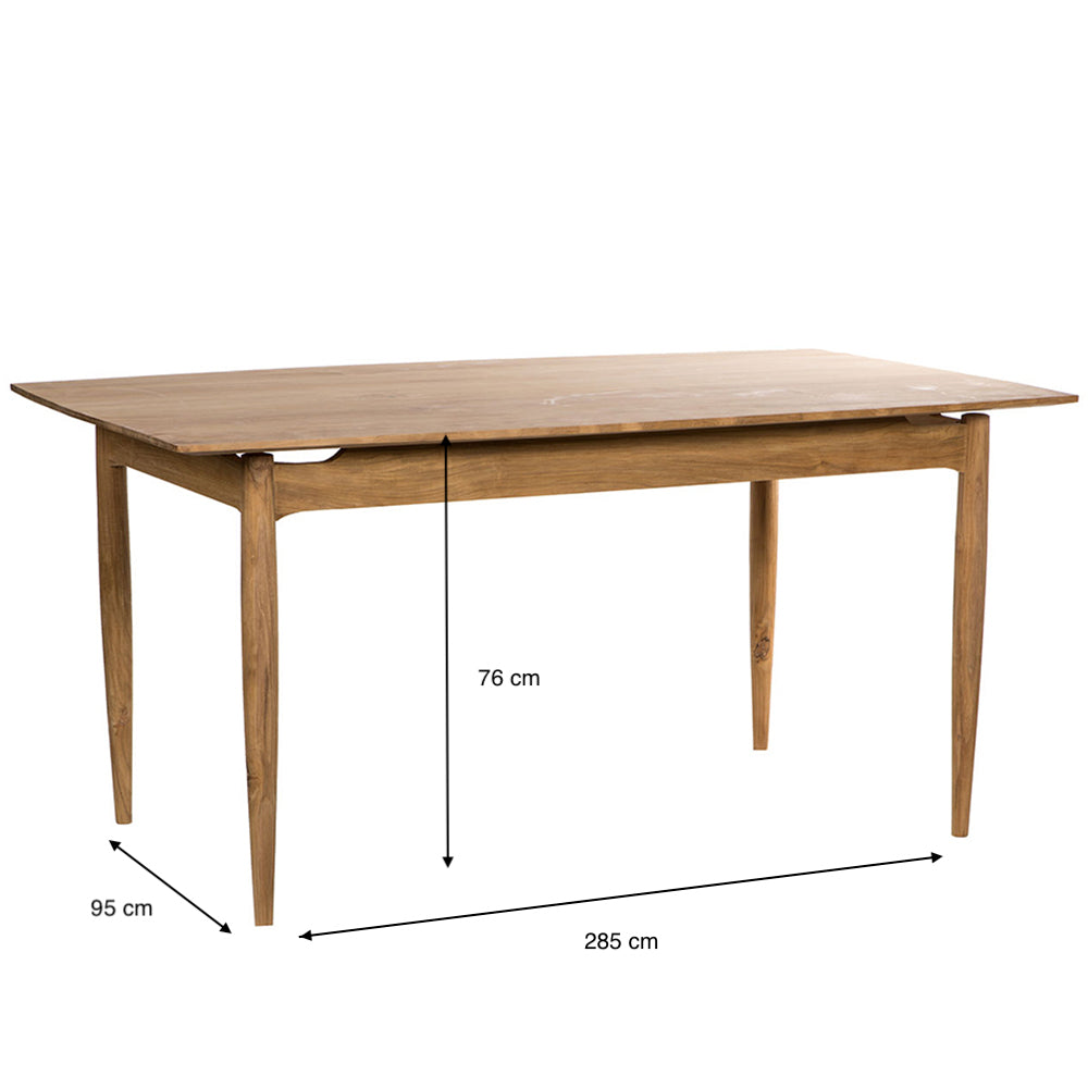 Mesa Clara – Mesa de comedor rectangular de madera maciza