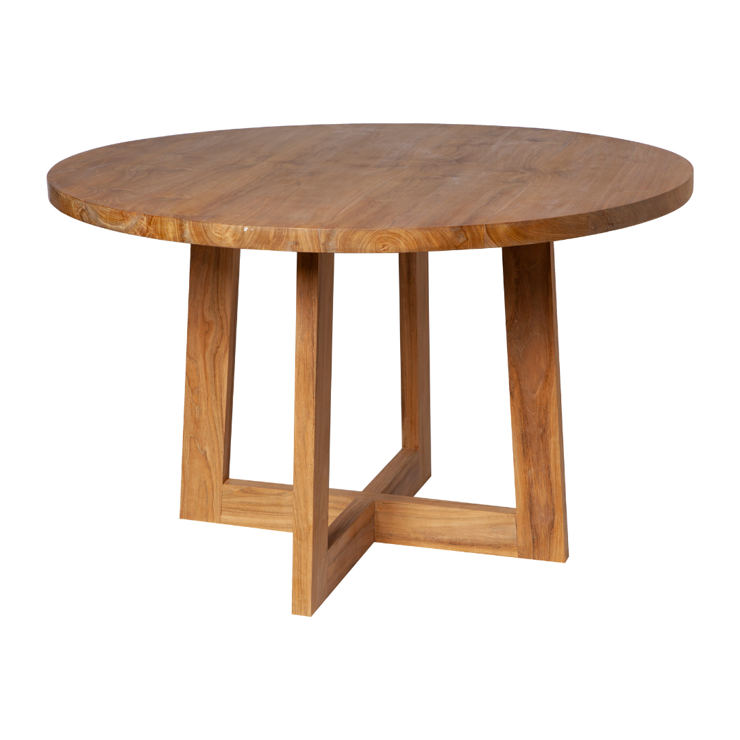 Mesa Arce de comedor redonda de madera maciza

