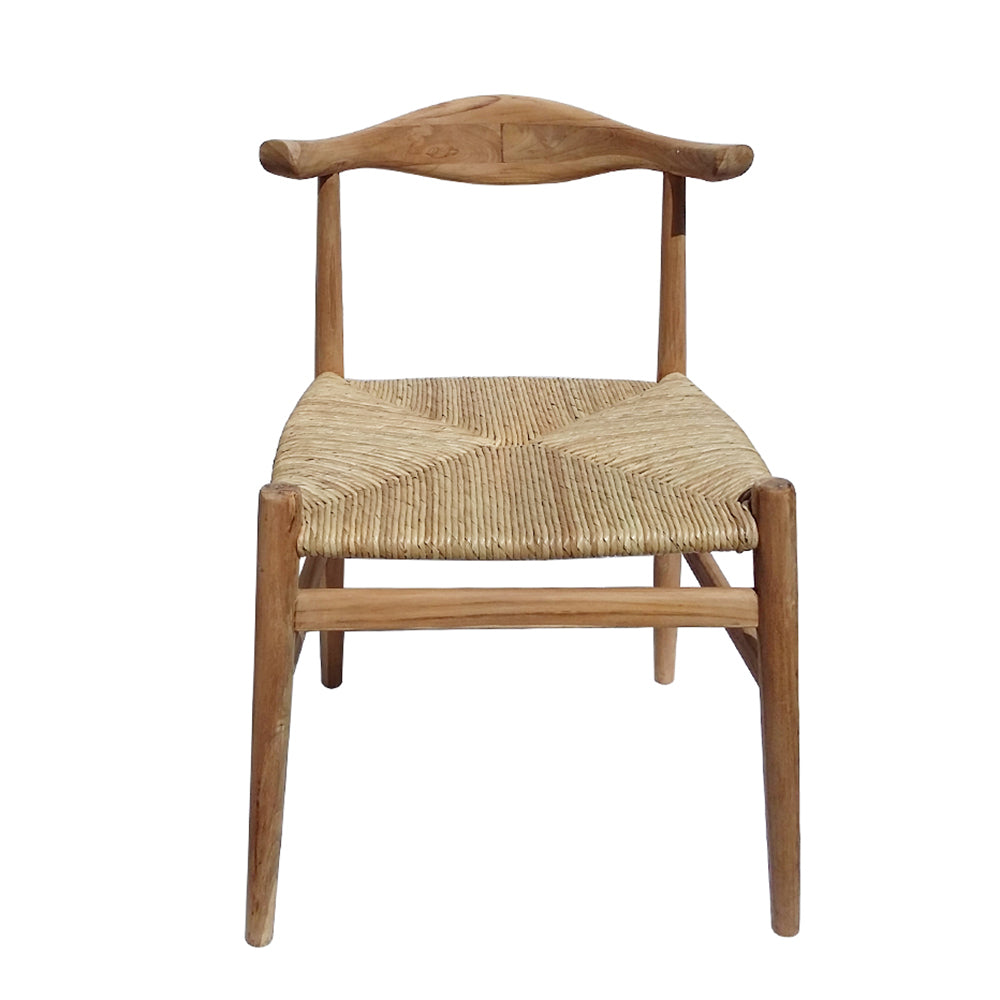 Silla Noa – Silla de comedor de madera y rejilla natural
