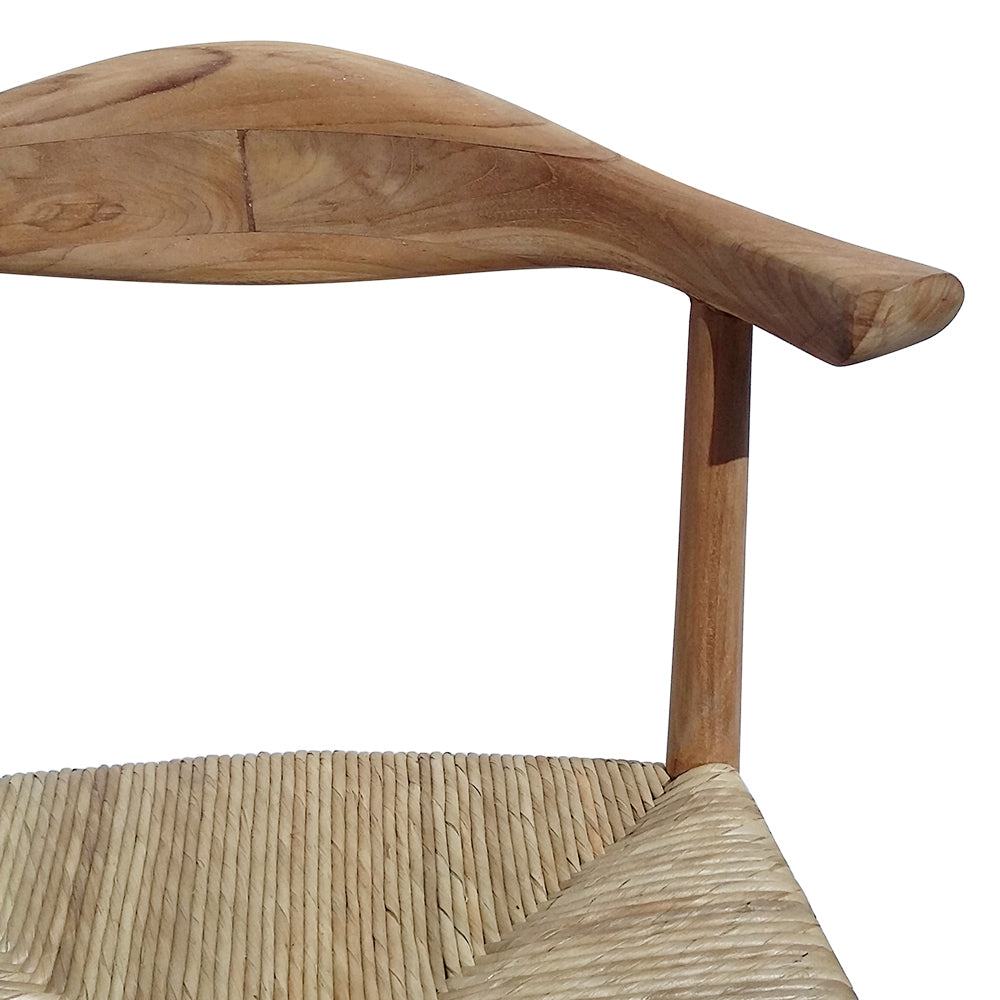 Silla Noa – Silla de comedor de madera y rejilla natural