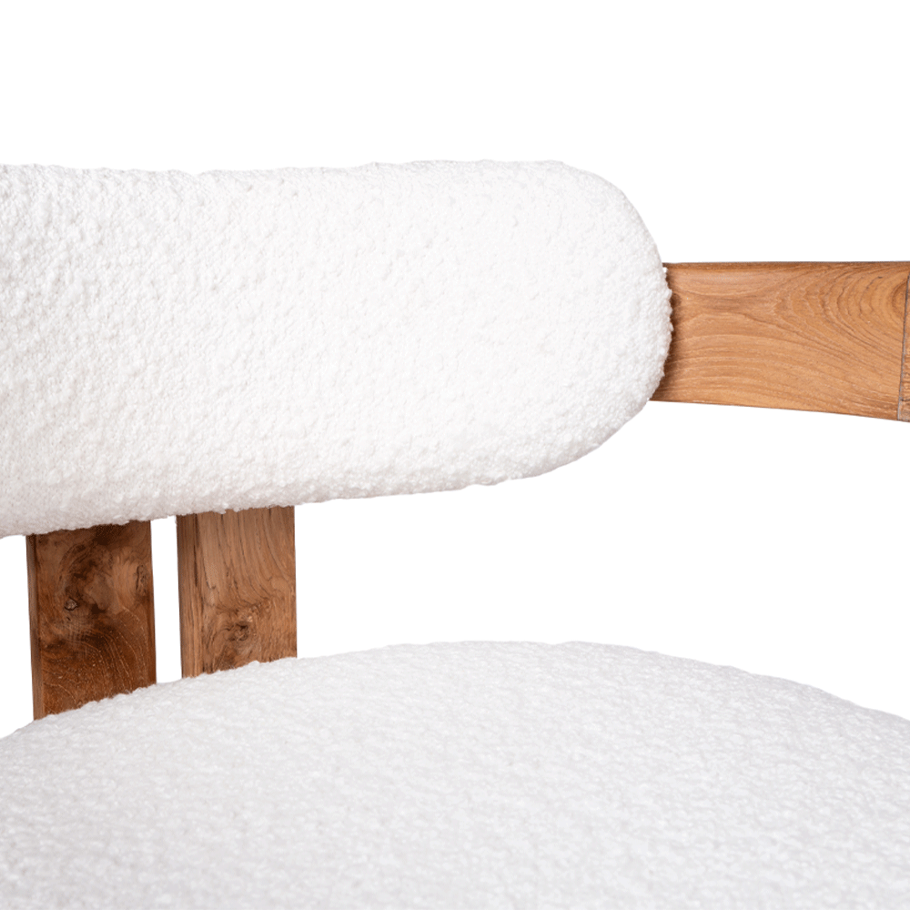 Silla Norma – Silla de comedor tapizada con brazos de madera