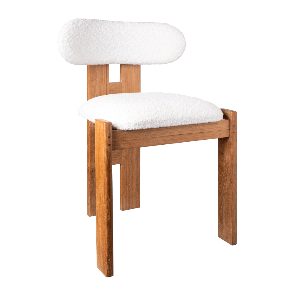 Silla Luma – Silla de comedor tapizada en madera natural