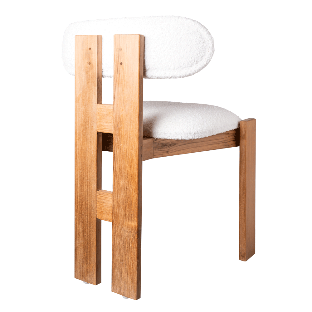 Silla Luma – Silla de comedor tapizada en madera natural