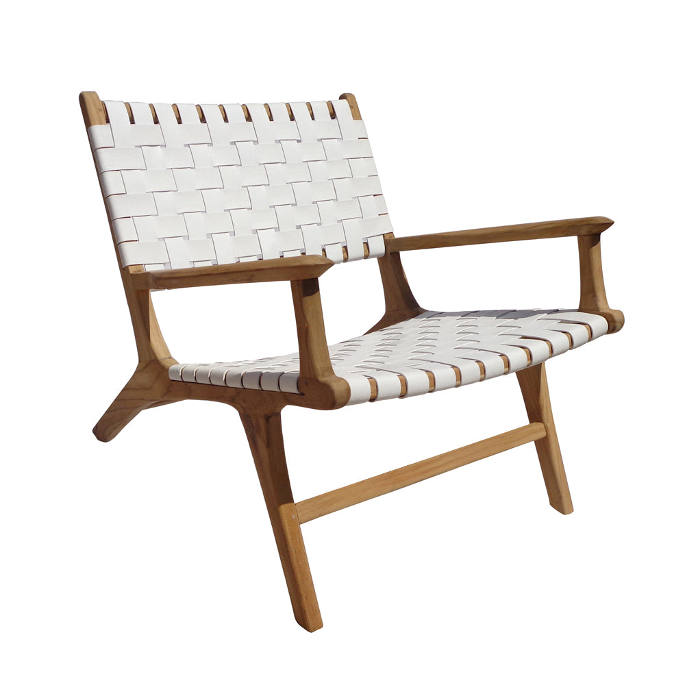 Sillón Atlas – Sillón de madera con cinchas trenzadas