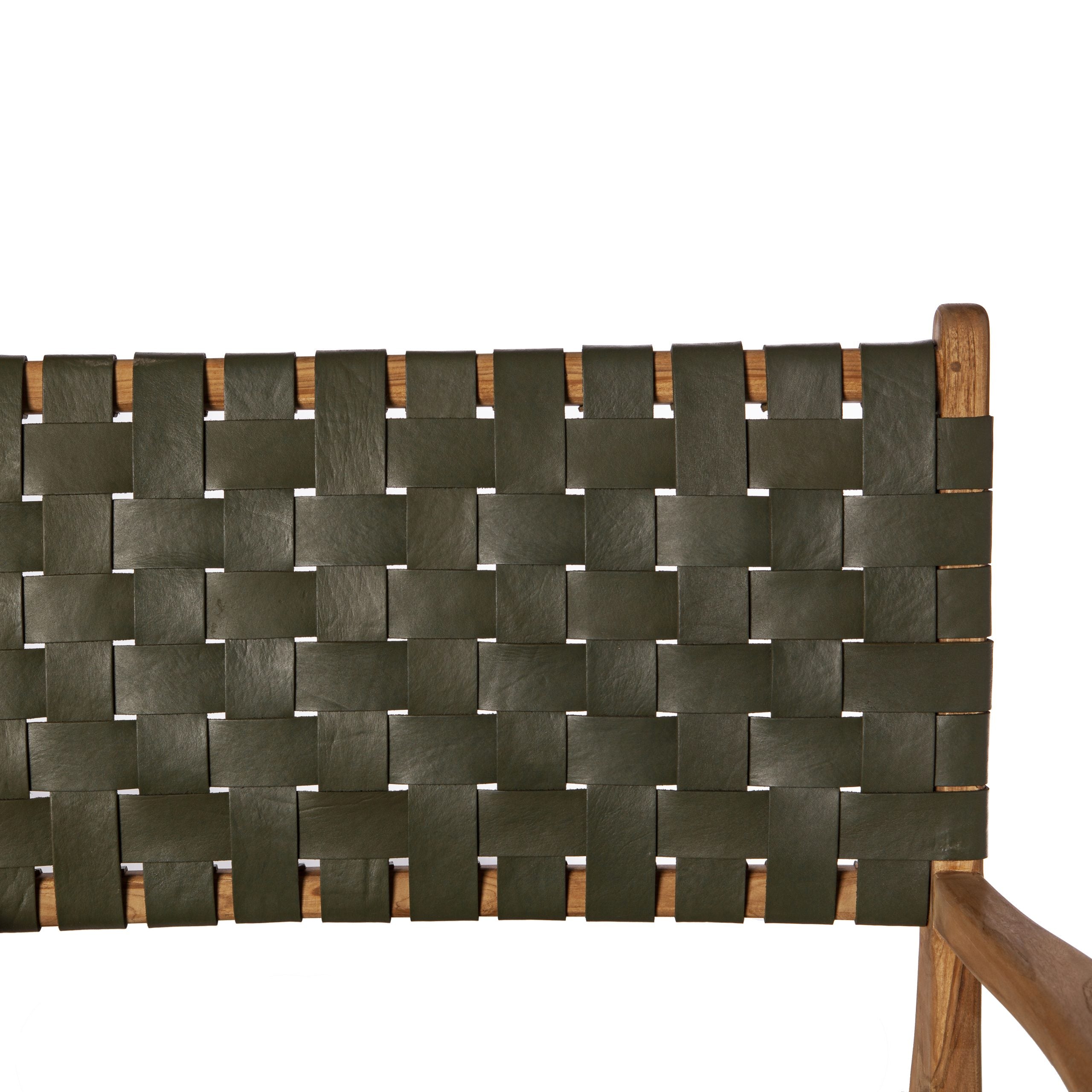 Sillón Atlas – Sillón de madera con cinchas trenzadas