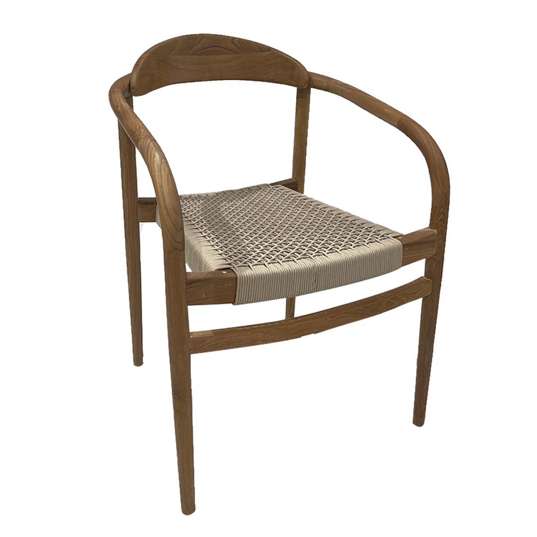 Silla Eira – Silla de comedor de madera y cuerda natural